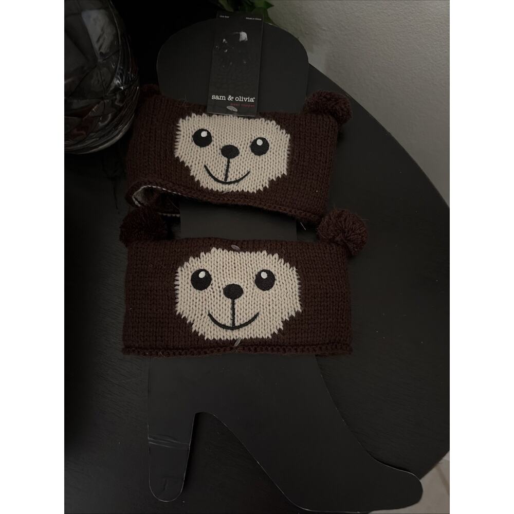 Sam & Olivia Boot Toppers Teddy Bear One Size New Leg Warmers